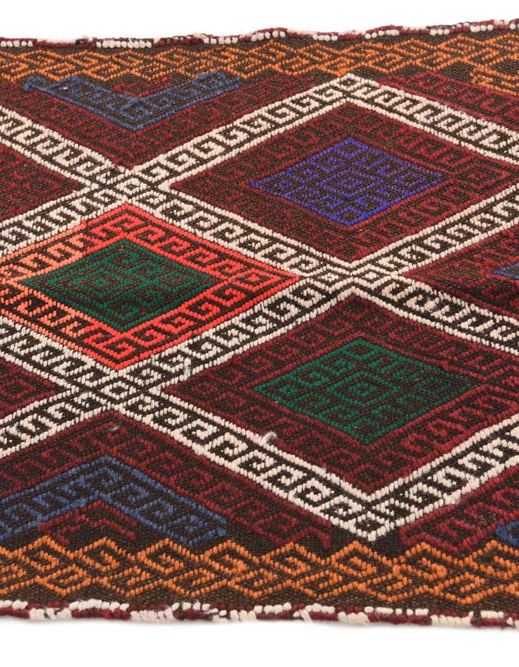 Detail image of 2' 3 x 9'  Hand Knotted Kilim Fars Persian Wool Runner Rug