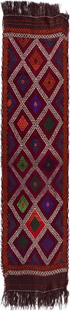 2' 3 x 9' Hand Knotted Kilim Fars Persian Wool Runner Rug