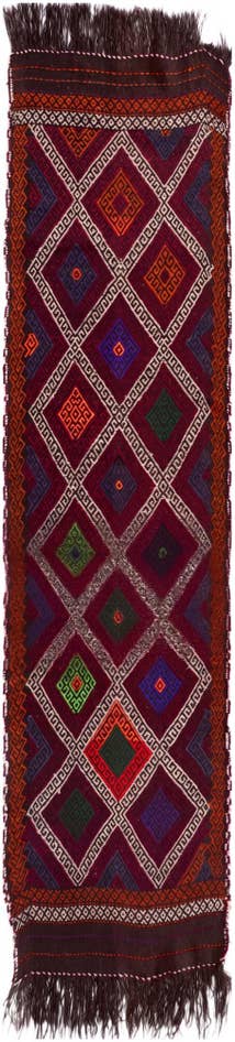 Detail image of 2' 3 x 9' Hand Knotted Kilim Fars Persian Wool Runner Rug
