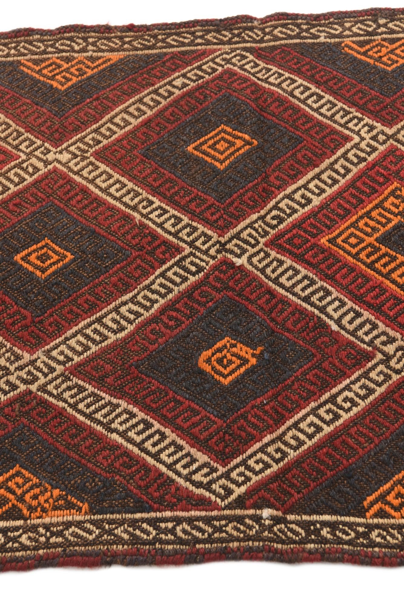 2' 5 x 10' Hand Knotted Kilim Fars Persian Wool Runner Rug