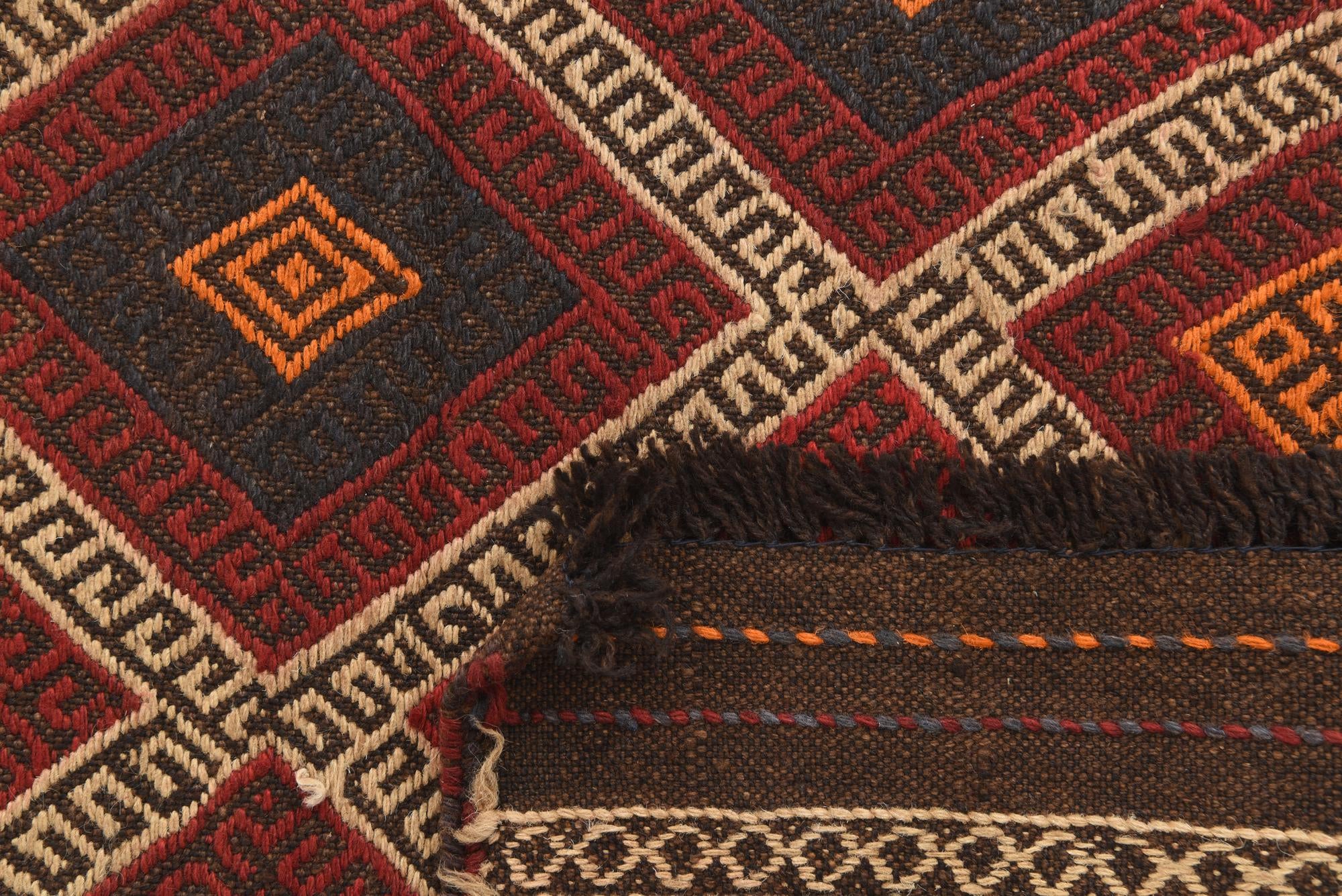 2' 5 x 10' Hand Knotted Kilim Fars Persian Wool Runner Rug