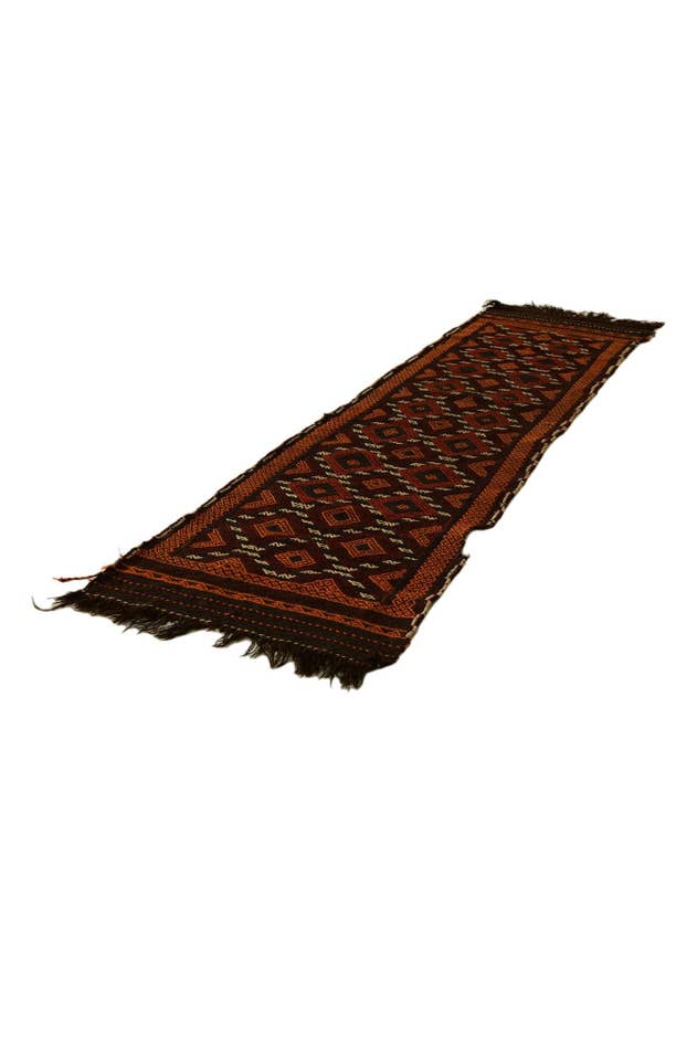 Detail image of 2' 1 x 8' 1 Hand Knotted Kilim Fars Persian Wool Runner Rug