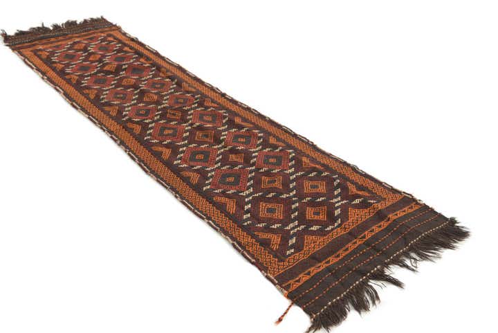 2' 1 x 8' 1 Hand Knotted Kilim Fars Persian Wool Runner Rug