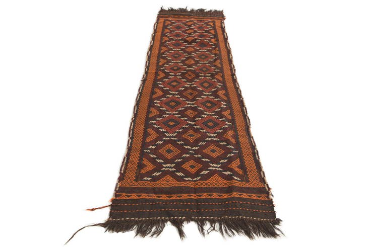 Detail image of 2' 1 x 8' 1 Hand Knotted Kilim Fars Persian Wool Runner Rug