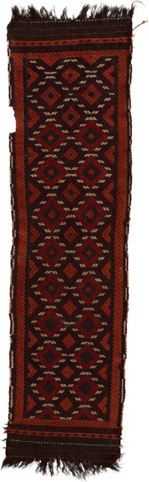 Detail image of 2' 1 x 8' 1 Hand Knotted Kilim Fars Persian Wool Runner Rug