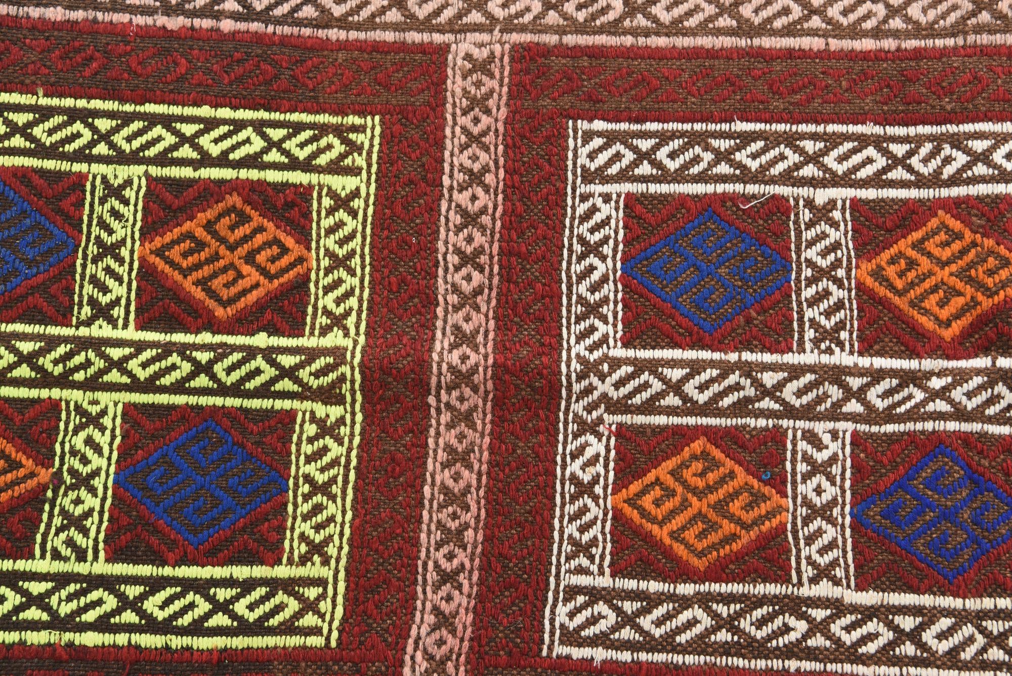 2' x 9' 6 Hand Knotted Kilim Fars Persian Wool Runner Rug