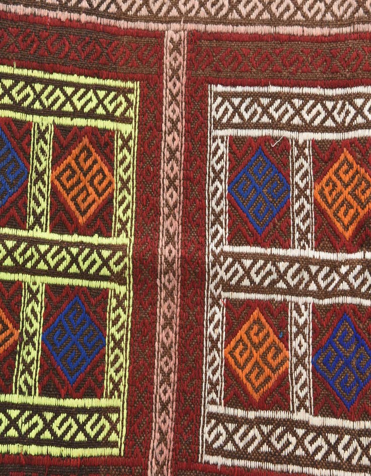 Detail image of 2' x 9' 6  Hand Knotted Kilim Fars Persian Wool Runner Rug