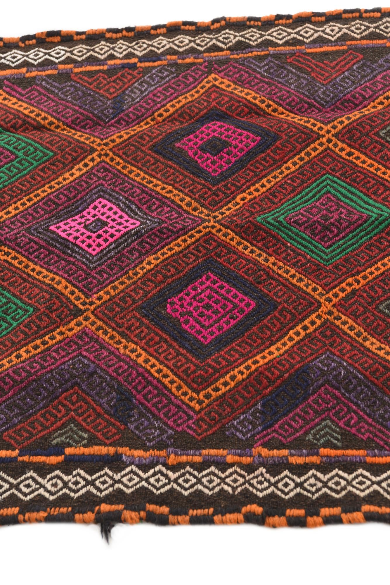 2' 3 x 7' Hand Knotted Kilim Fars Persian Wool Runner Rug