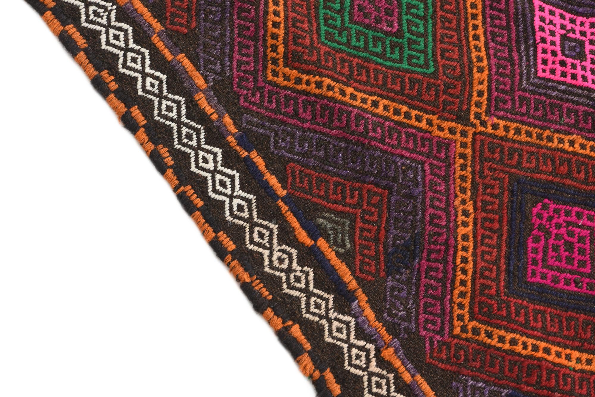 2' 3 x 7' Hand Knotted Kilim Fars Persian Wool Runner Rug