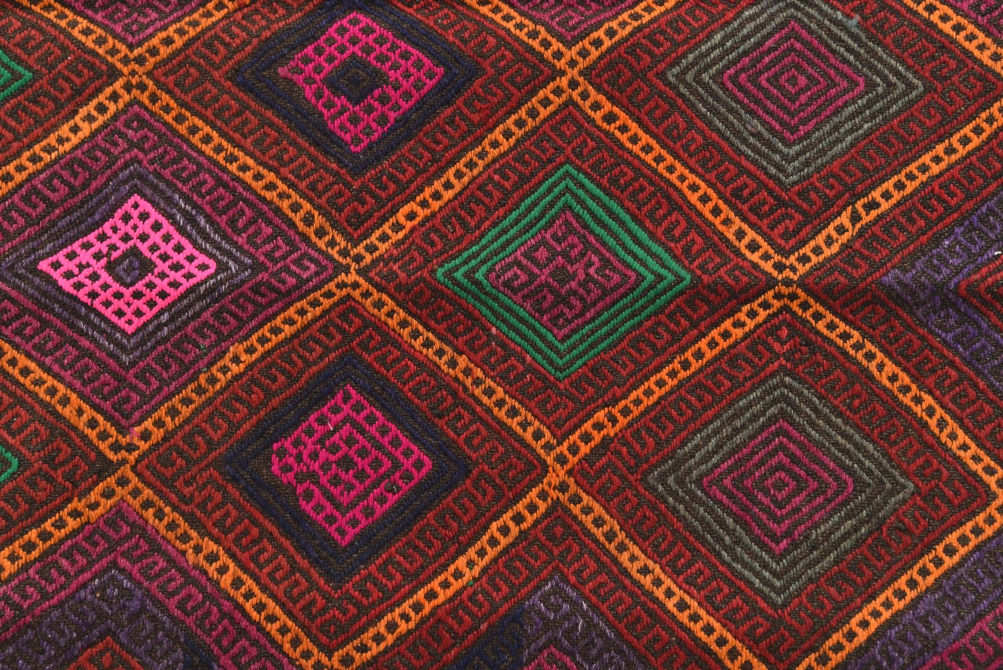 2' 3 x 7' Hand Knotted Kilim Fars Persian Wool Runner Rug