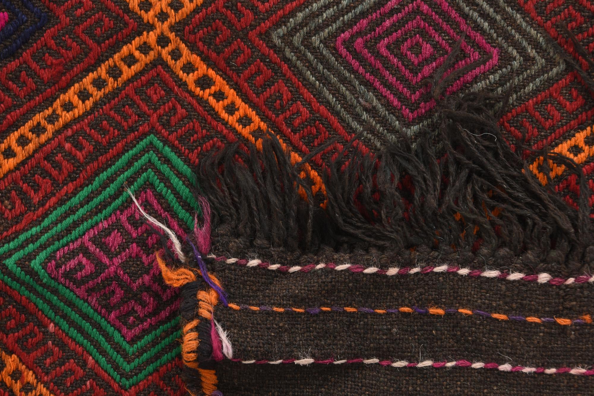 2' 3 x 7' Hand Knotted Kilim Fars Persian Wool Runner Rug