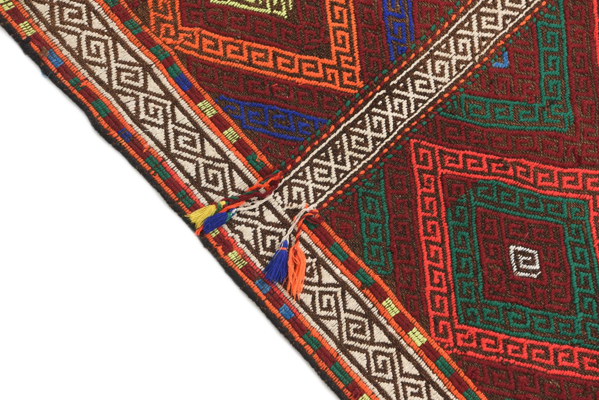 2' 3 x 7' 5 Hand Knotted Kilim Fars Persian Wool Runner Rug