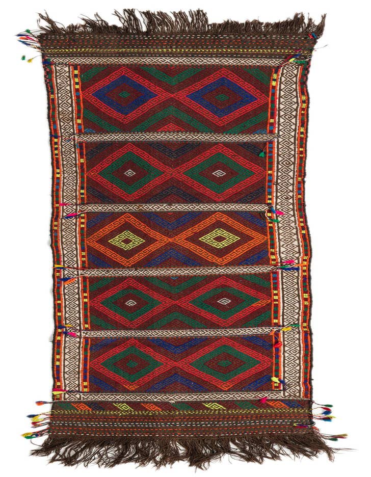 Detail image of 2' 3 x 7' 5 Hand Knotted Kilim Fars Persian Wool Runner Rug