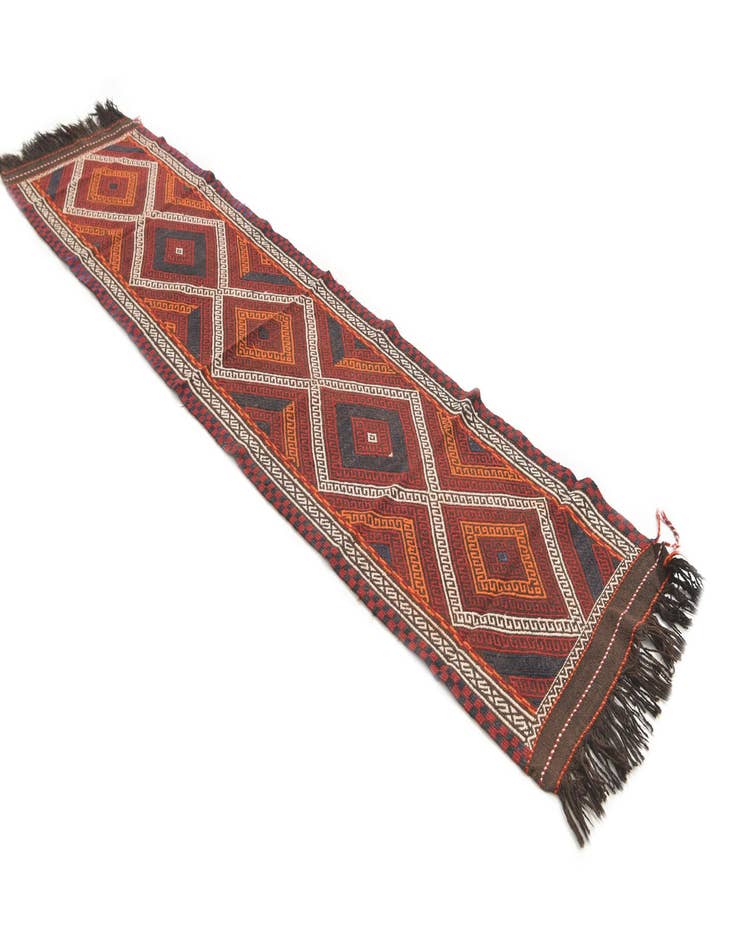 Detail image of 2' 3 x 8' 6  Hand Knotted Kilim Fars Persian Wool Runner Rug