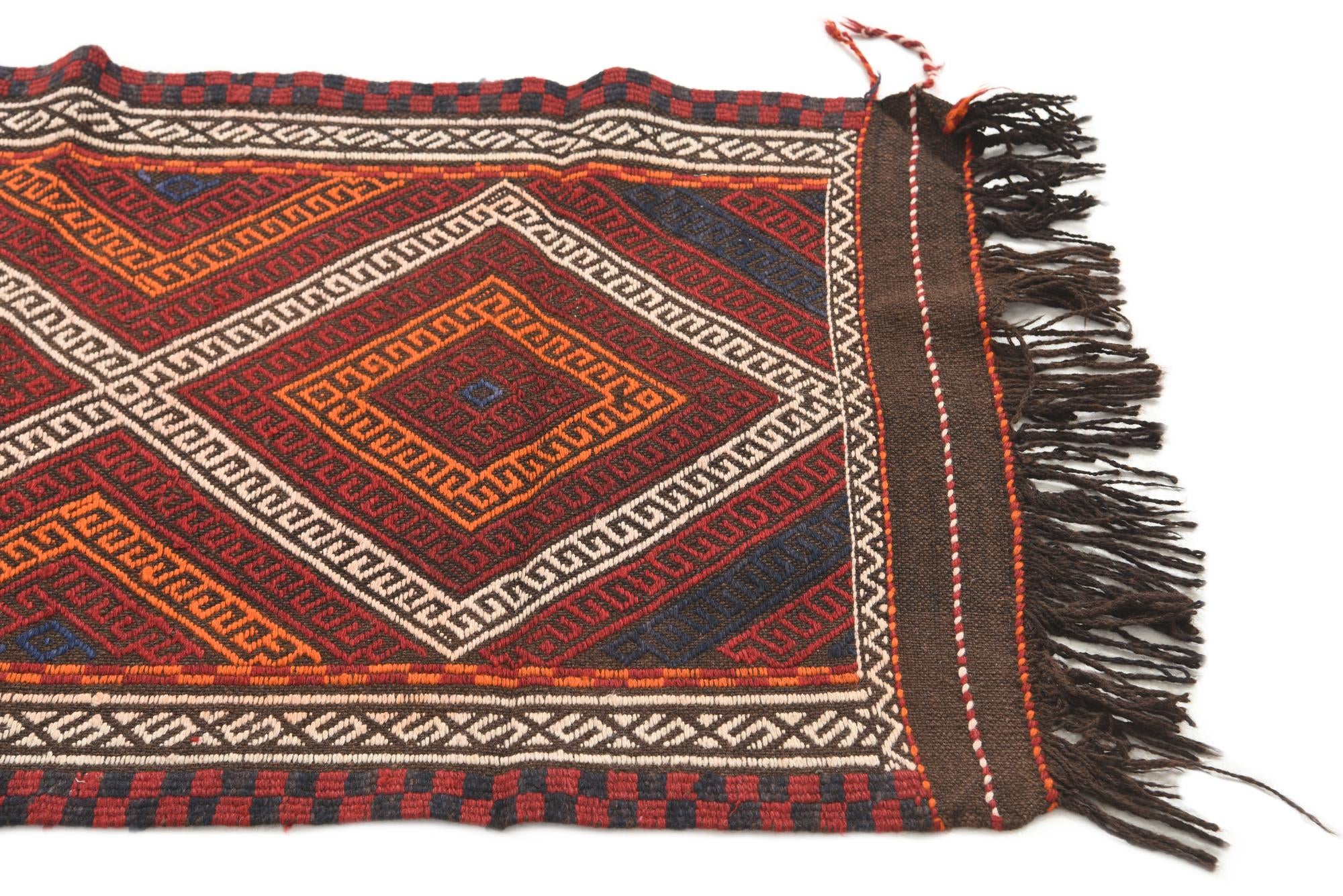 2' 3 x 8' 6 Hand Knotted Kilim Fars Persian Wool Runner Rug
