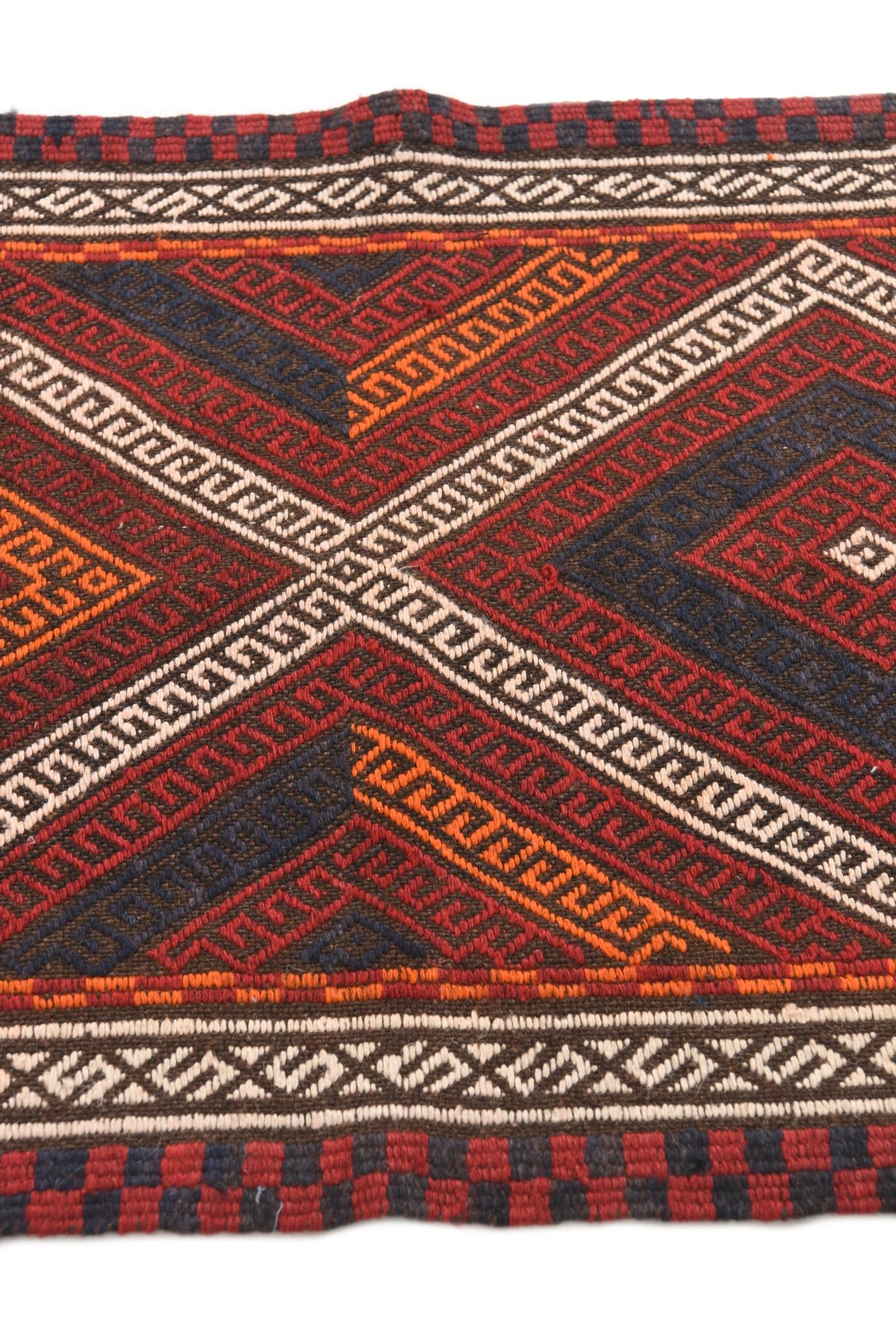 2' 3 x 8' 6 Hand Knotted Kilim Fars Persian Wool Runner Rug