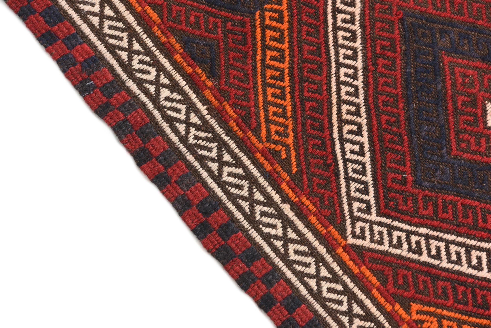 2' 3 x 8' 6 Hand Knotted Kilim Fars Persian Wool Runner Rug