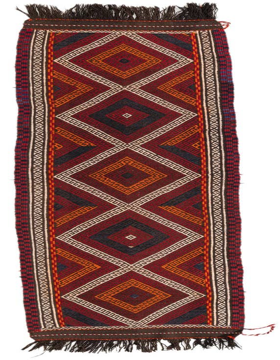 Detail image of 2' 3 x 8' 6 Hand Knotted Kilim Fars Persian Wool Runner Rug