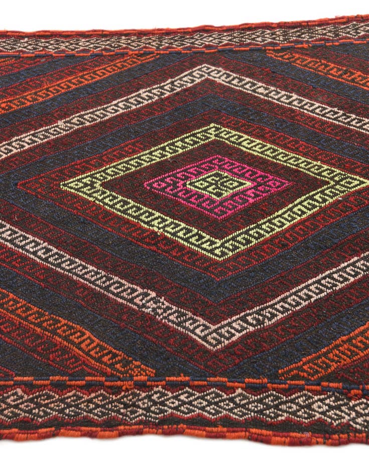 Detail image of 2' 8 x 9'  Hand Knotted Kilim Fars Persian Wool Runner Rug