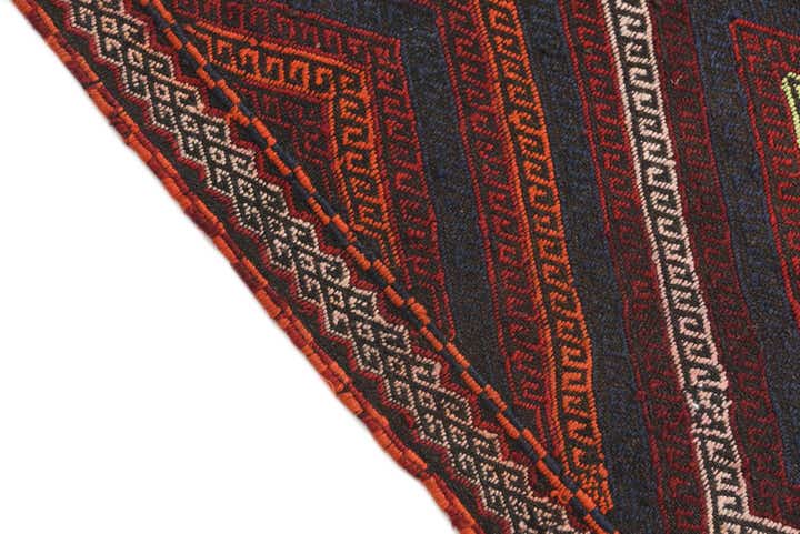 2' 8 x 9' Hand Knotted Kilim Fars Persian Wool Runner Rug