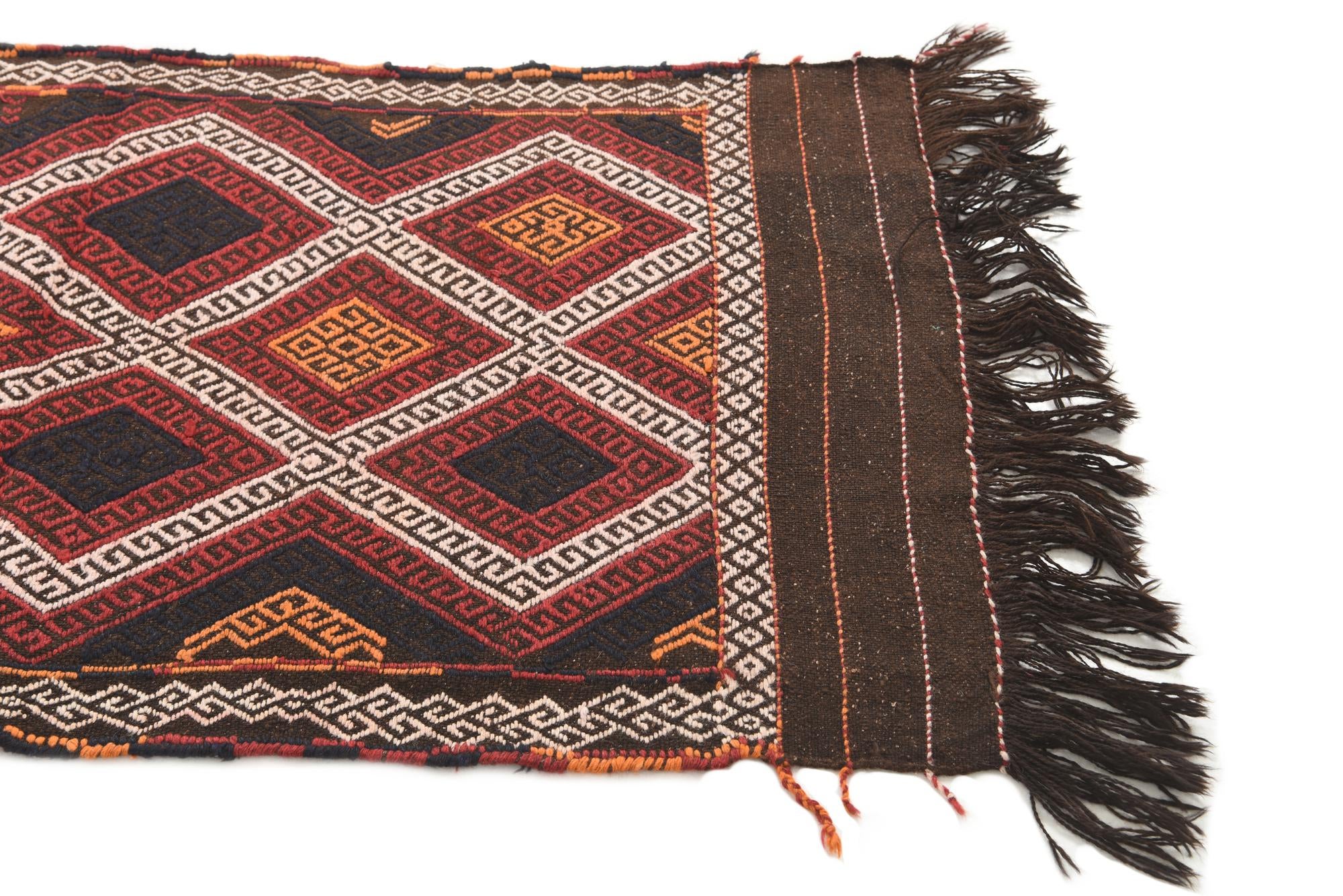 2' 5 x 11' 9 Hand Knotted Kilim Fars Persian Wool Runner Rug