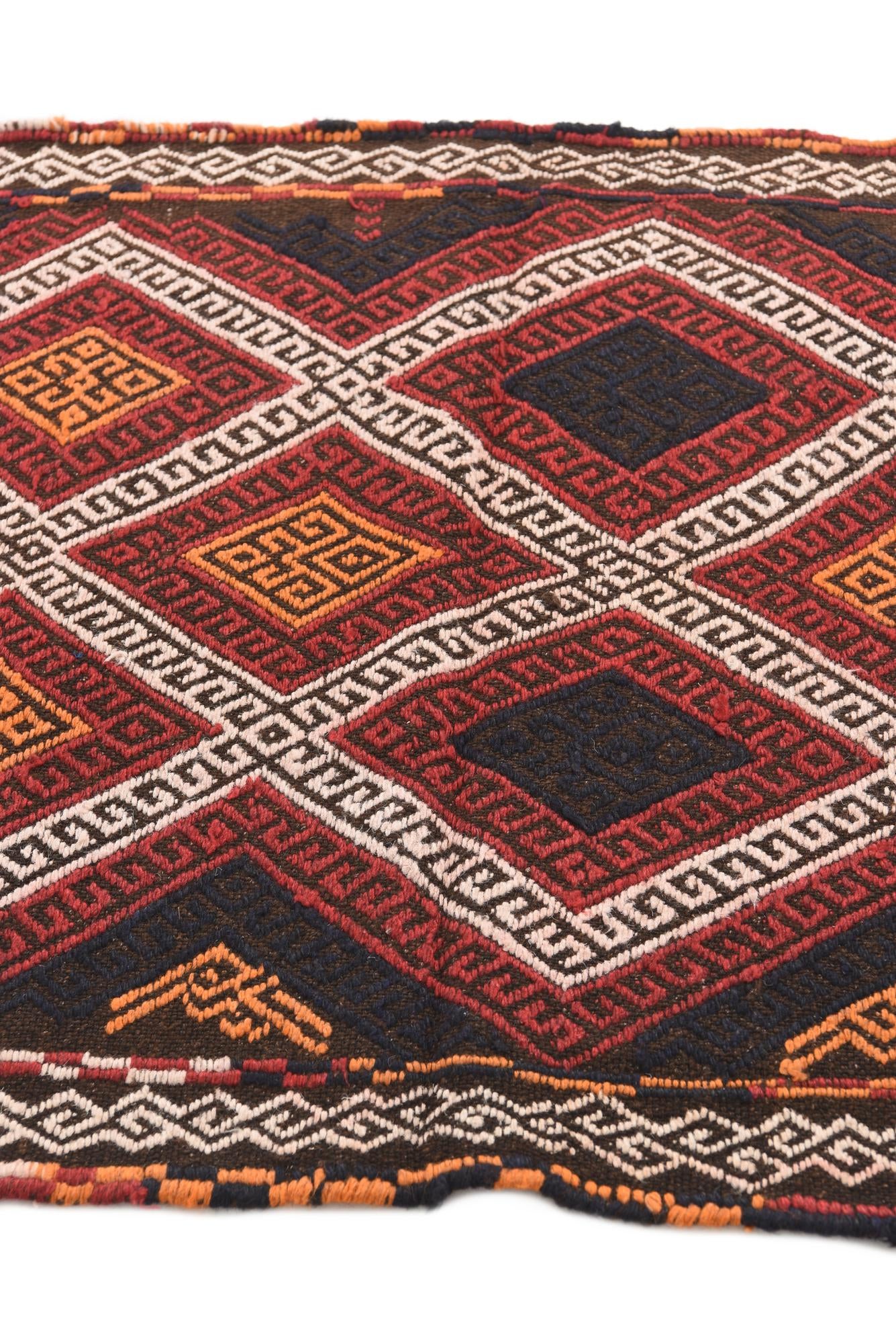 2' 5 x 11' 9 Hand Knotted Kilim Fars Persian Wool Runner Rug