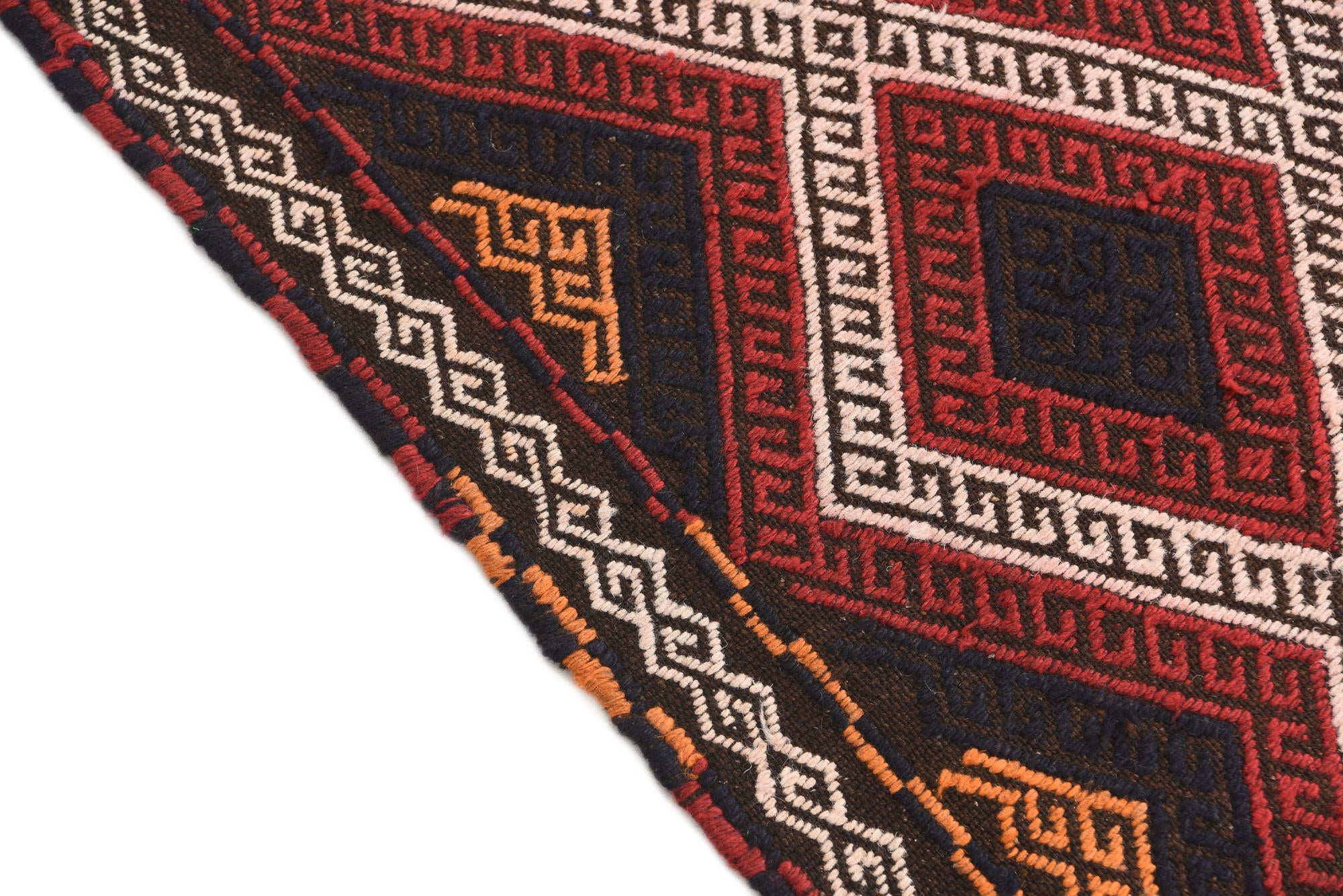 2' 5 x 11' 9 Hand Knotted Kilim Fars Persian Wool Runner Rug