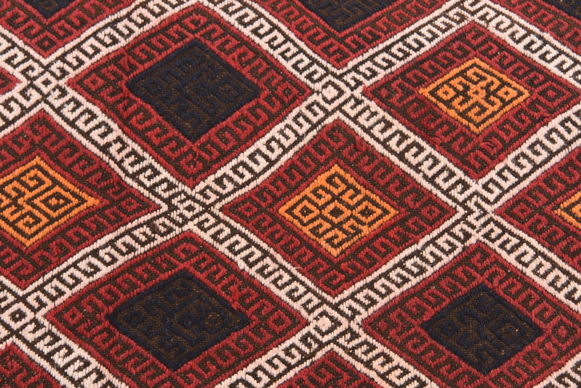 2' 5 x 11' 9 Hand Knotted Kilim Fars Persian Wool Runner Rug