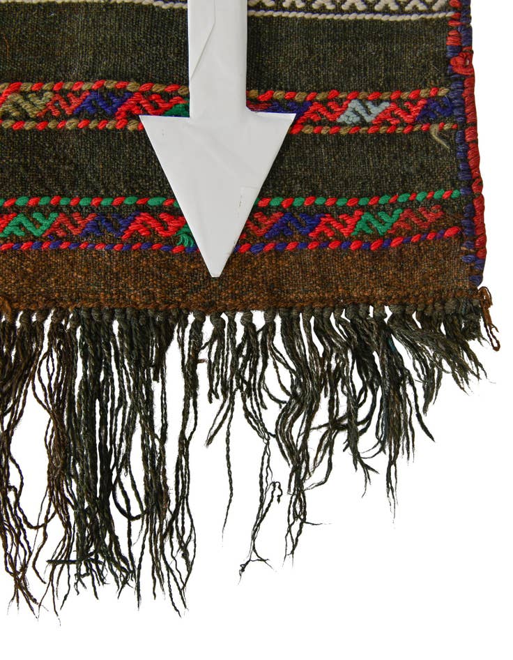 Detail image of 2' 1 x 8' 1 Hand Knotted Kilim Fars Persian Wool Runner Rug