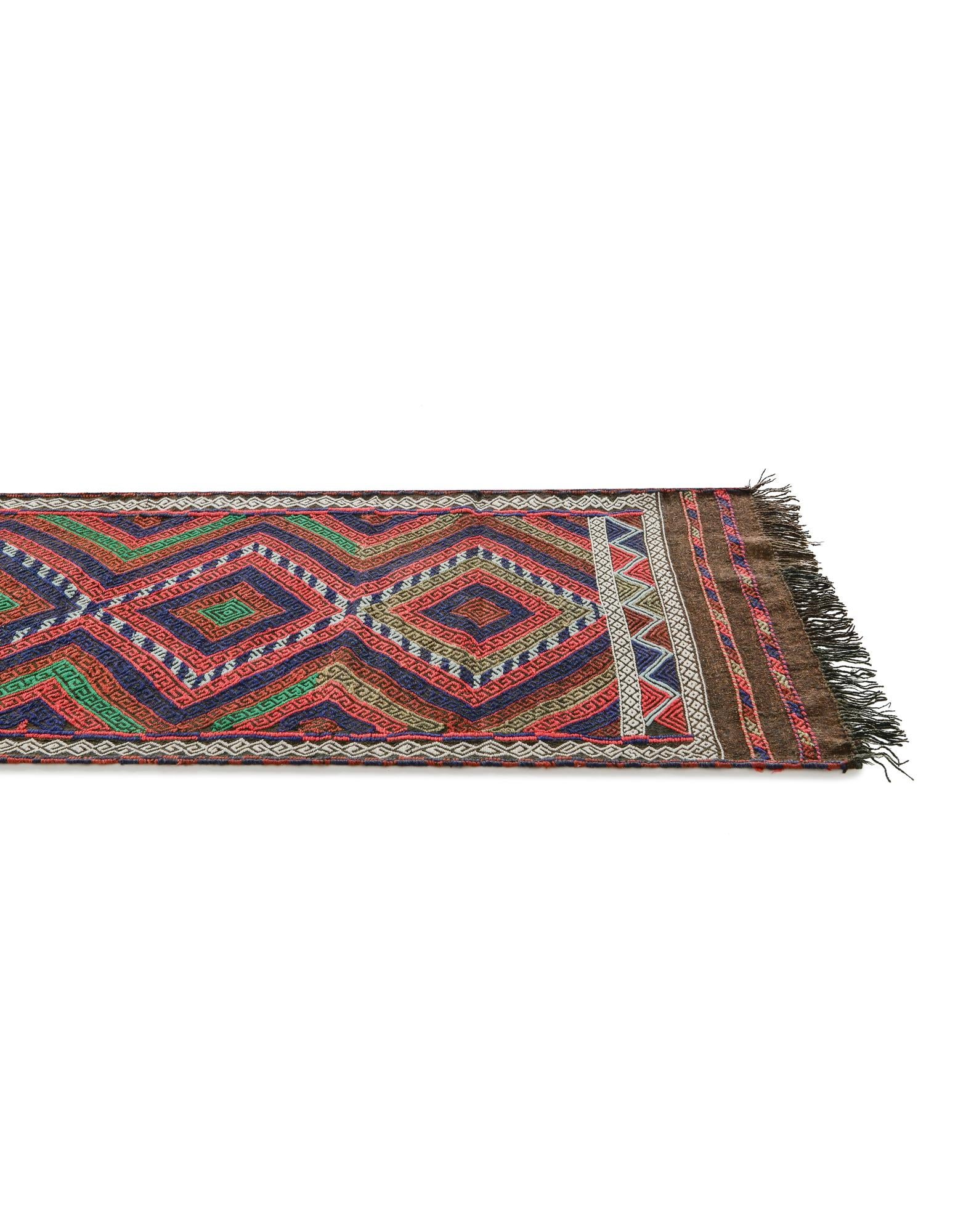 2' 1 x 8' 1 Hand Knotted Kilim Fars Persian Wool Runner Rug