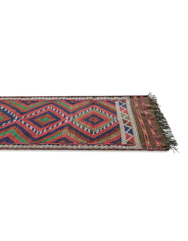 Detail image of 2' 1 x 8' 1 Hand Knotted Kilim Fars Persian Wool Runner Rug