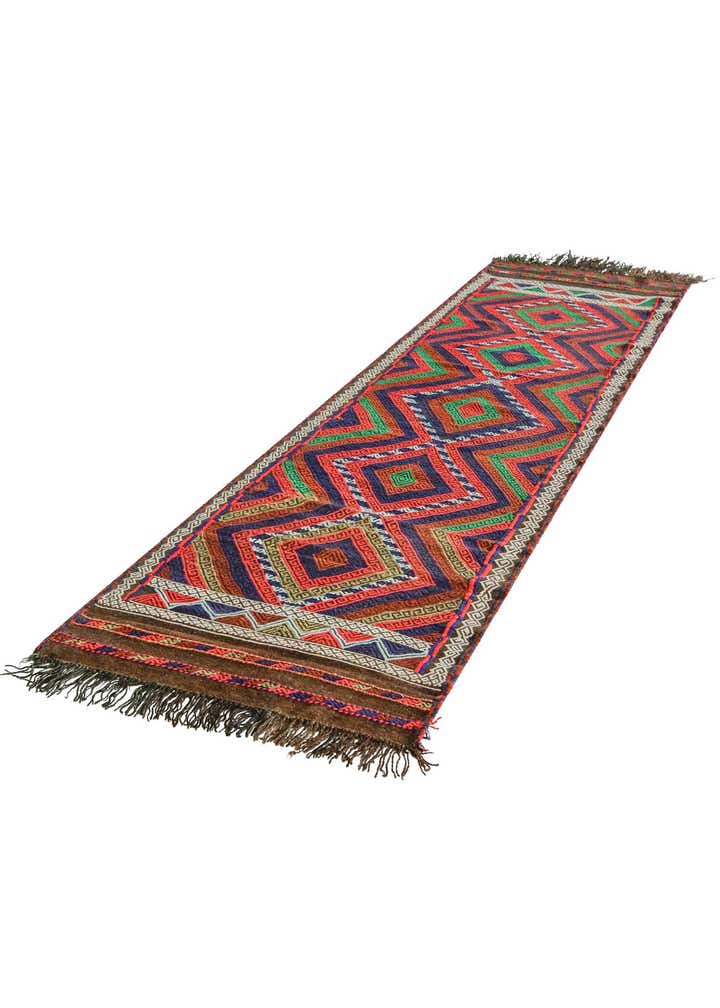 2' 1 x 8' 1 Hand Knotted Kilim Fars Persian Wool Runner Rug