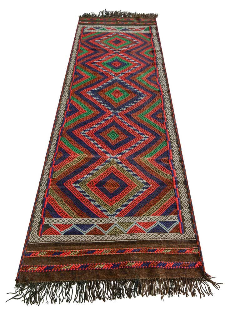 2' 1 x 8' 1 Hand Knotted Kilim Fars Persian Wool Runner Rug