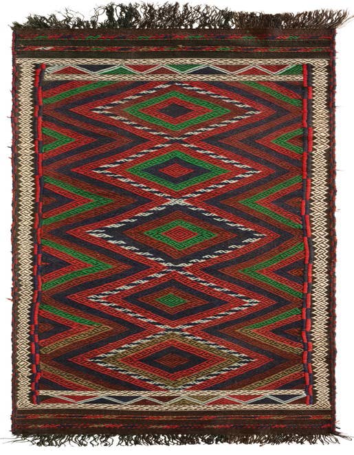 Detail image of 2' 1 x 8' 1 Hand Knotted Kilim Fars Persian Wool Runner Rug