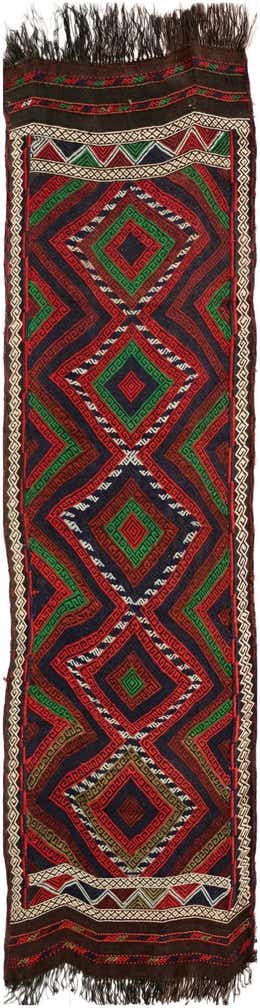 2' 1 x 8' 1 Hand Knotted Kilim Fars Persian Wool Runner Rug