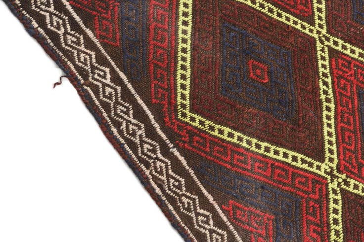Detail image of 2' 6 x 7' 4 Hand Knotted Kilim Fars Persian Wool Runner Rug