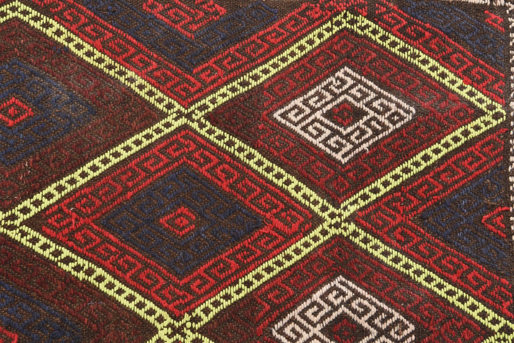 2' 6 x 7' 4 Hand Knotted Kilim Fars Persian Wool Runner Rug