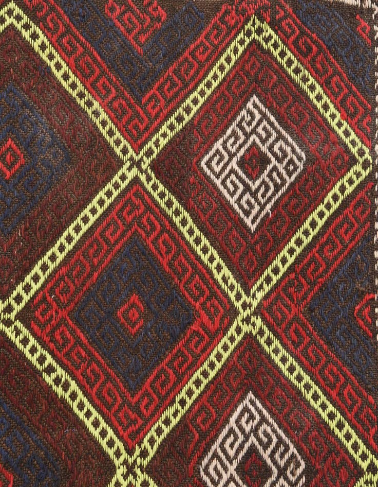 Detail image of 2' 6 x 7' 4  Hand Knotted Kilim Fars Persian Wool Runner Rug