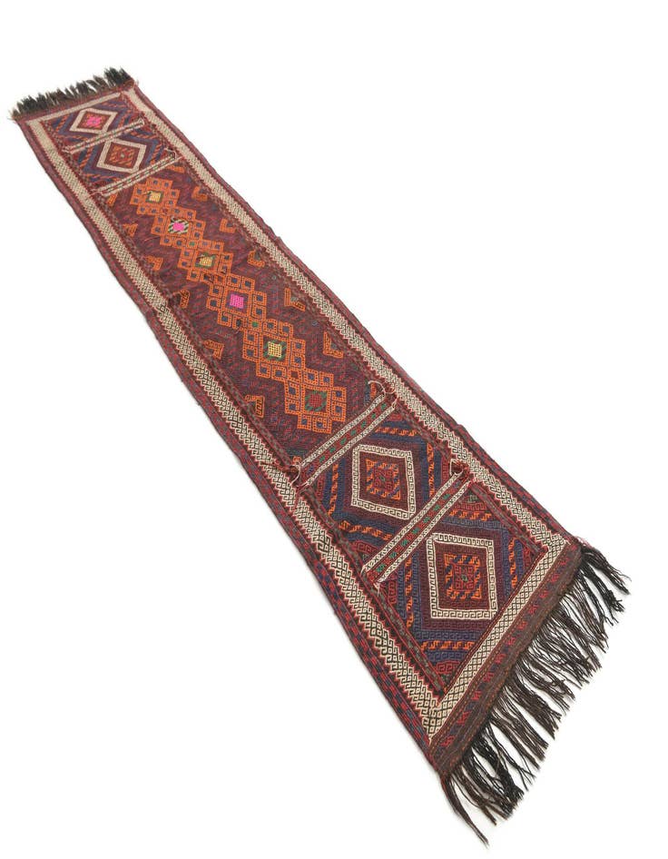 Detail image of 2' 4 x 10' 8  Hand Knotted Kilim Fars Persian Wool Runner Rug