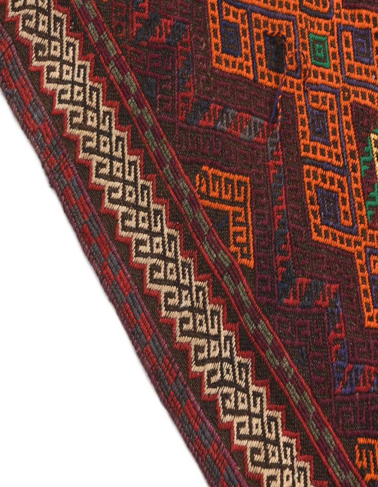 Detail image of 2' 4 x 10' 8  Hand Knotted Kilim Fars Persian Wool Runner Rug