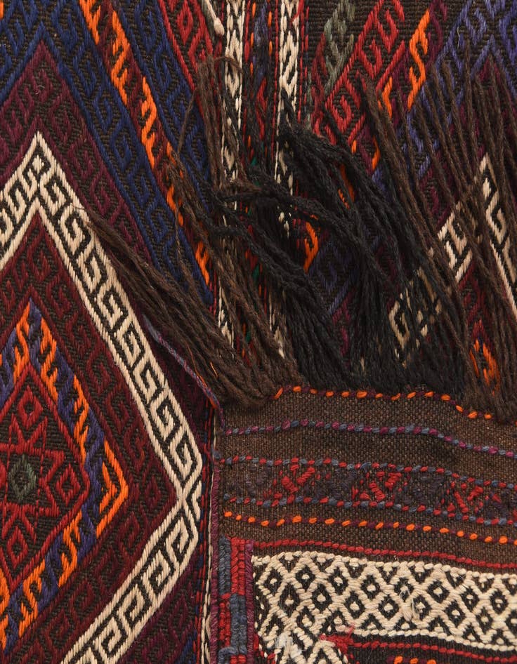 Detail image of 2' 4 x 10' 8  Hand Knotted Kilim Fars Persian Wool Runner Rug