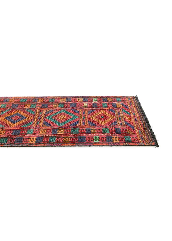 2' 1 x 7' 8 Hand Knotted Kilim Fars Persian Wool Runner Rug