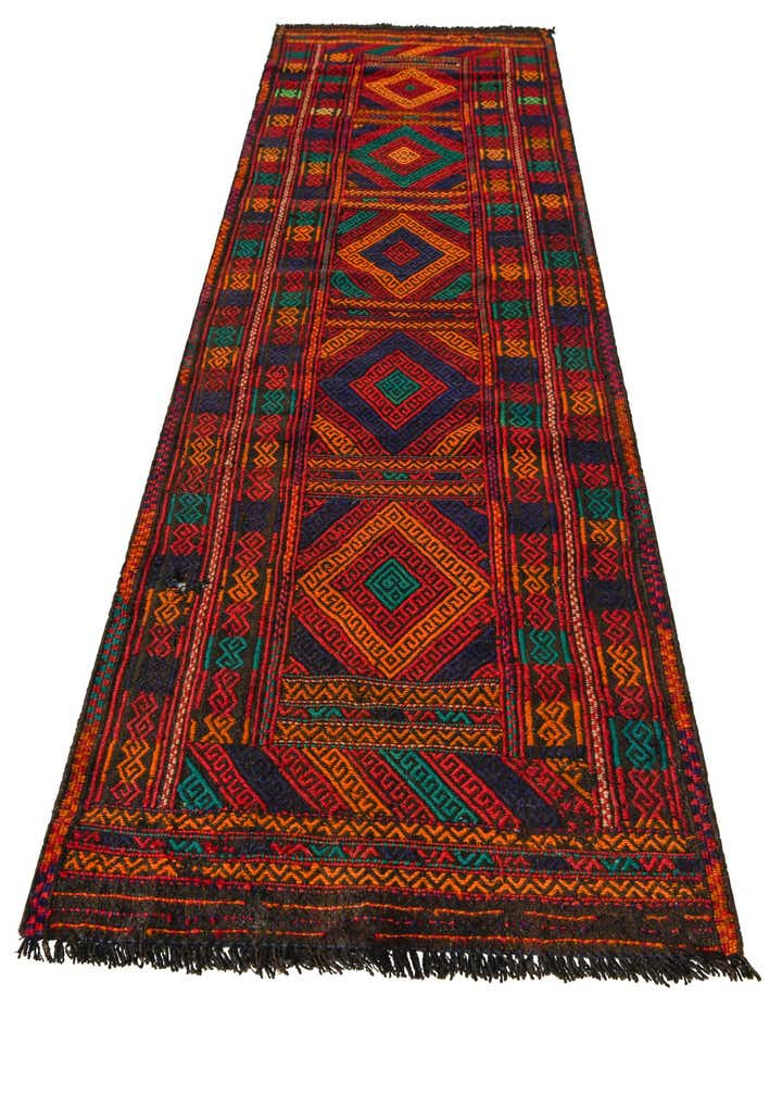 2' 1 x 7' 8 Hand Knotted Kilim Fars Persian Wool Runner Rug