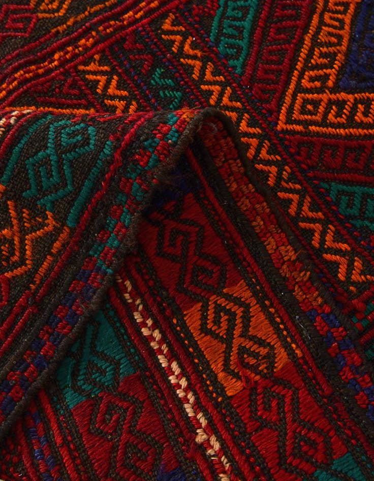 Detail image of 2' 1 x 7' 8 Hand Knotted Kilim Fars Persian Wool Runner Rug