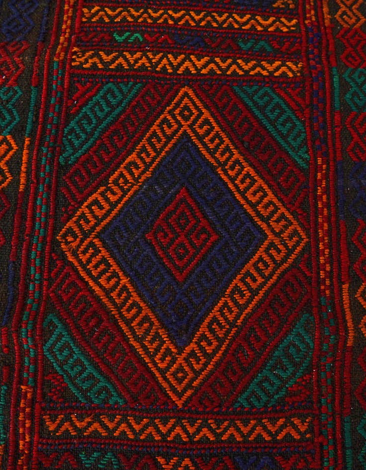 Detail image of 2' 1 x 7' 8 Hand Knotted Kilim Fars Persian Wool Runner Rug