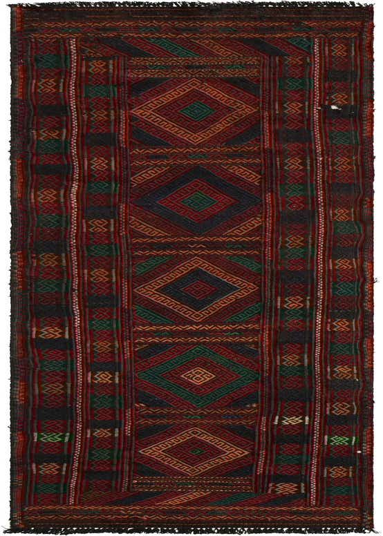 2' 1 x 7' 8 Hand Knotted Kilim Fars Persian Wool Runner Rug