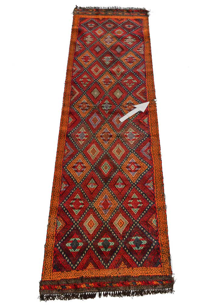 2' 2 x 7' 8 Hand Knotted Kilim Fars Persian Wool Runner Rug