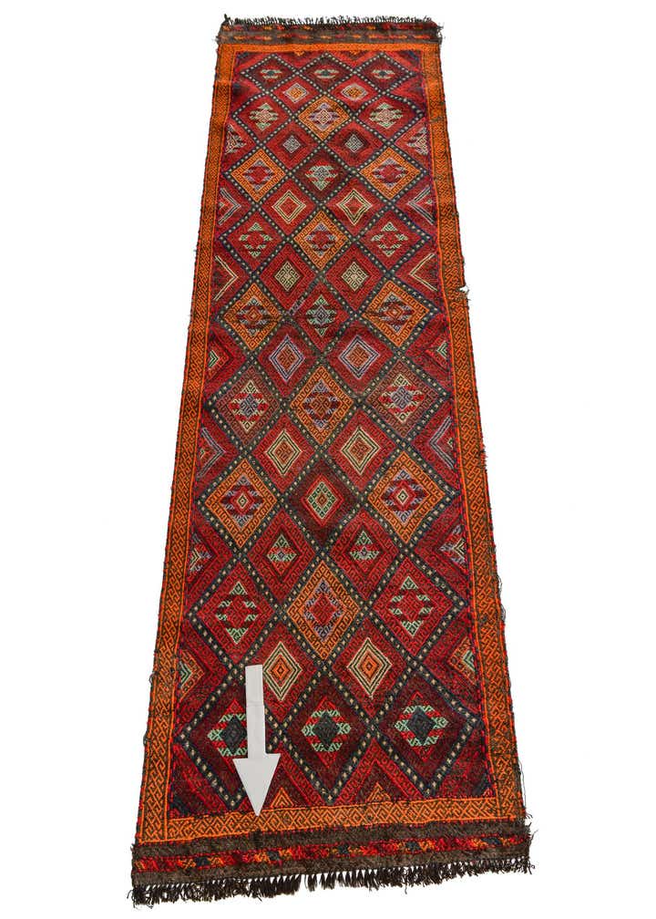 2' 2 x 7' 8 Hand Knotted Kilim Fars Persian Wool Runner Rug