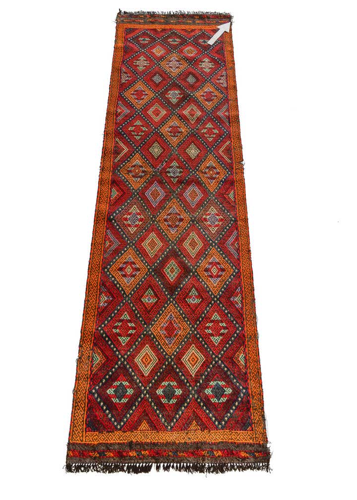 2' 2 x 7' 8 Hand Knotted Kilim Fars Persian Wool Runner Rug
