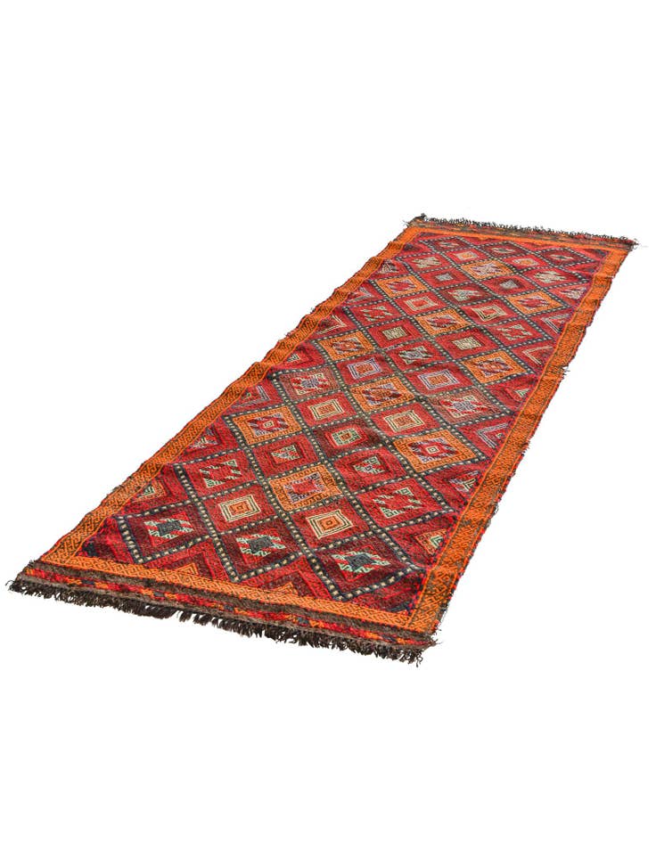 Detail image of 2' 2 x 7' 8 Hand Knotted Kilim Fars Persian Wool Runner Rug